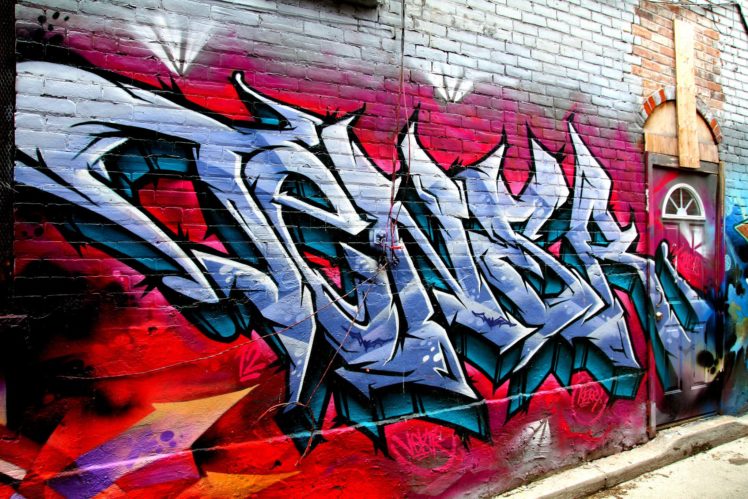 art, Buildings, Cities, City, Colors, Graff, Graffiti, Illegal, Toronto, Canada, Street, Wall HD Wallpaper Desktop Background