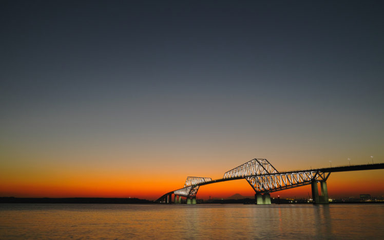 bridge, Ocean, Sunset HD Wallpaper Desktop Background