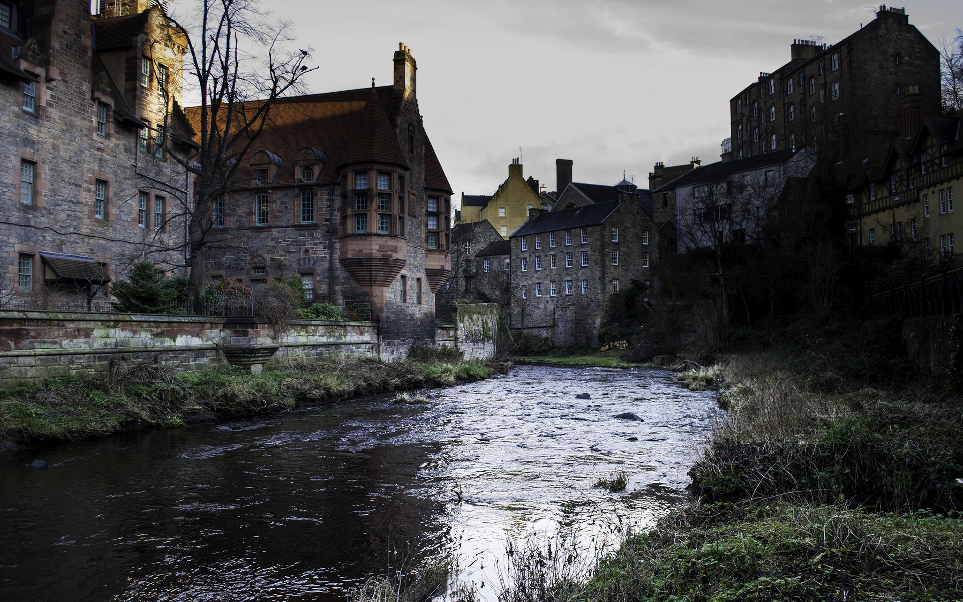 buildings, River, Cities Wallpaper