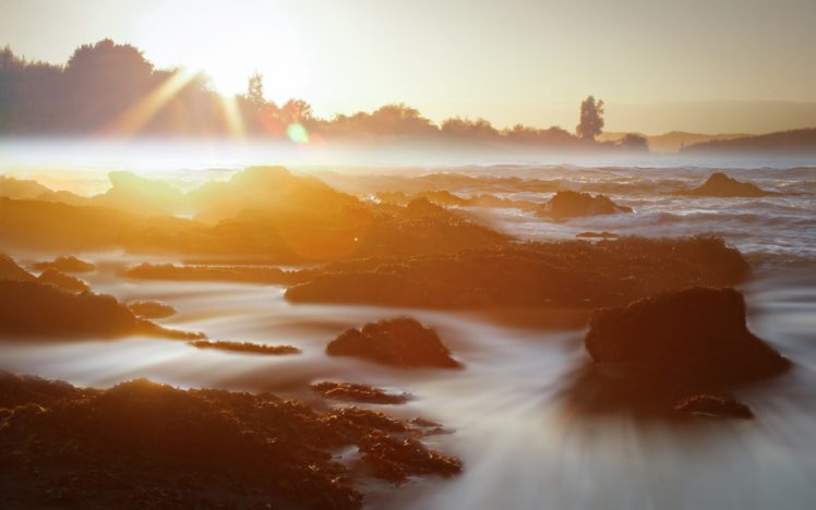 beaches, Ocean, Sea, Sunset, Sunrise HD Wallpaper Desktop Background