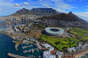 cape, Town, South, Africa, Buildings, Stadium, Mountains