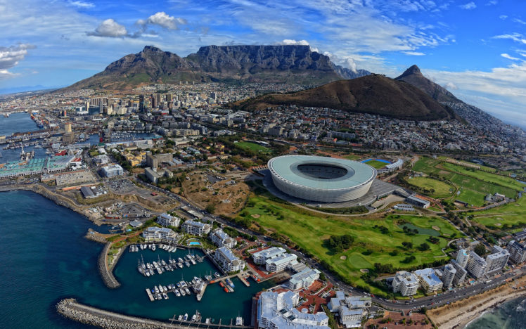 cape, Town, South, Africa, Buildings, Stadium, Mountains HD Wallpaper Desktop Background