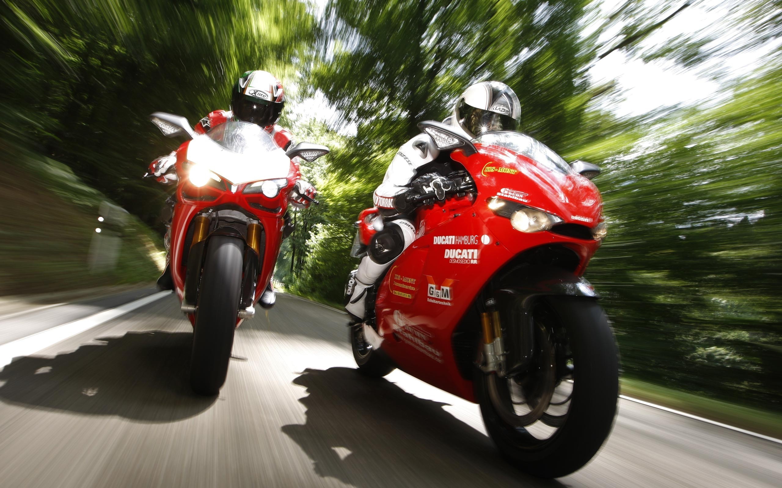 ducati, Sportbike, Motion, Blur Wallpaper
