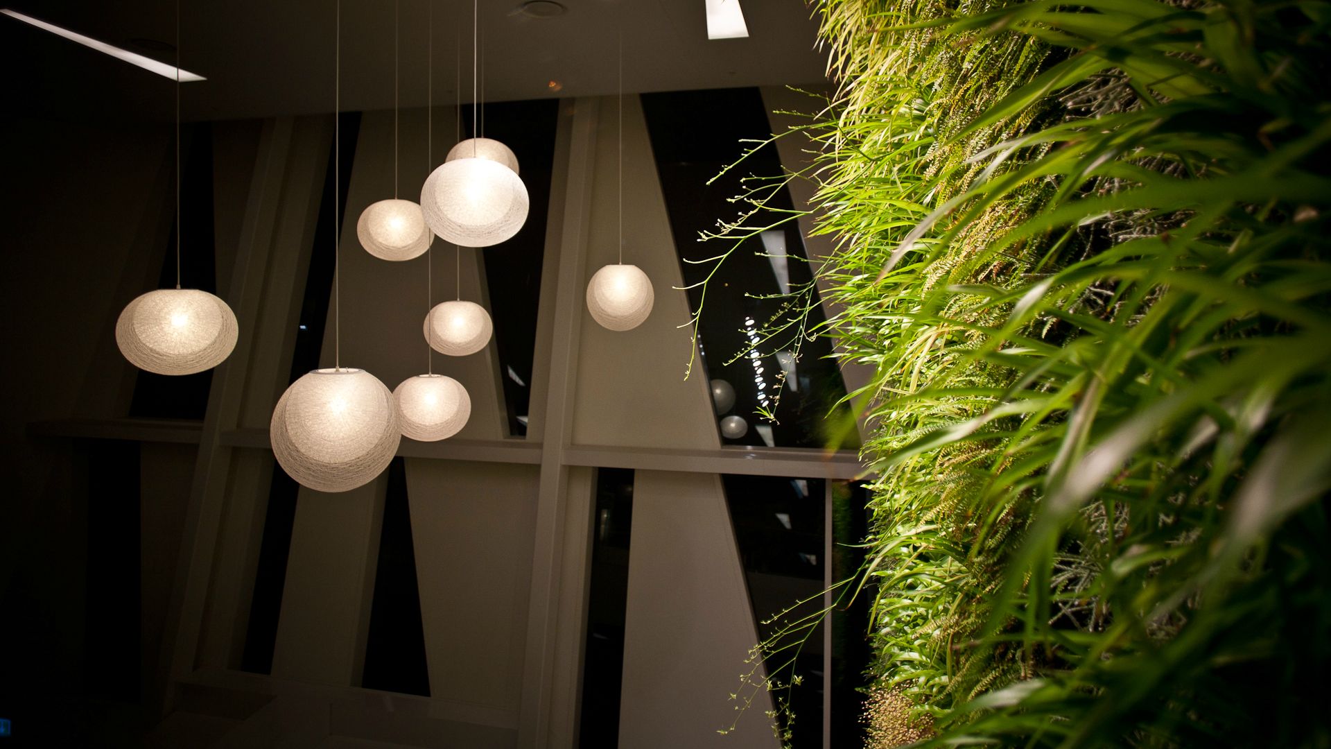 grass, Lights, Room, Interior Wallpaper