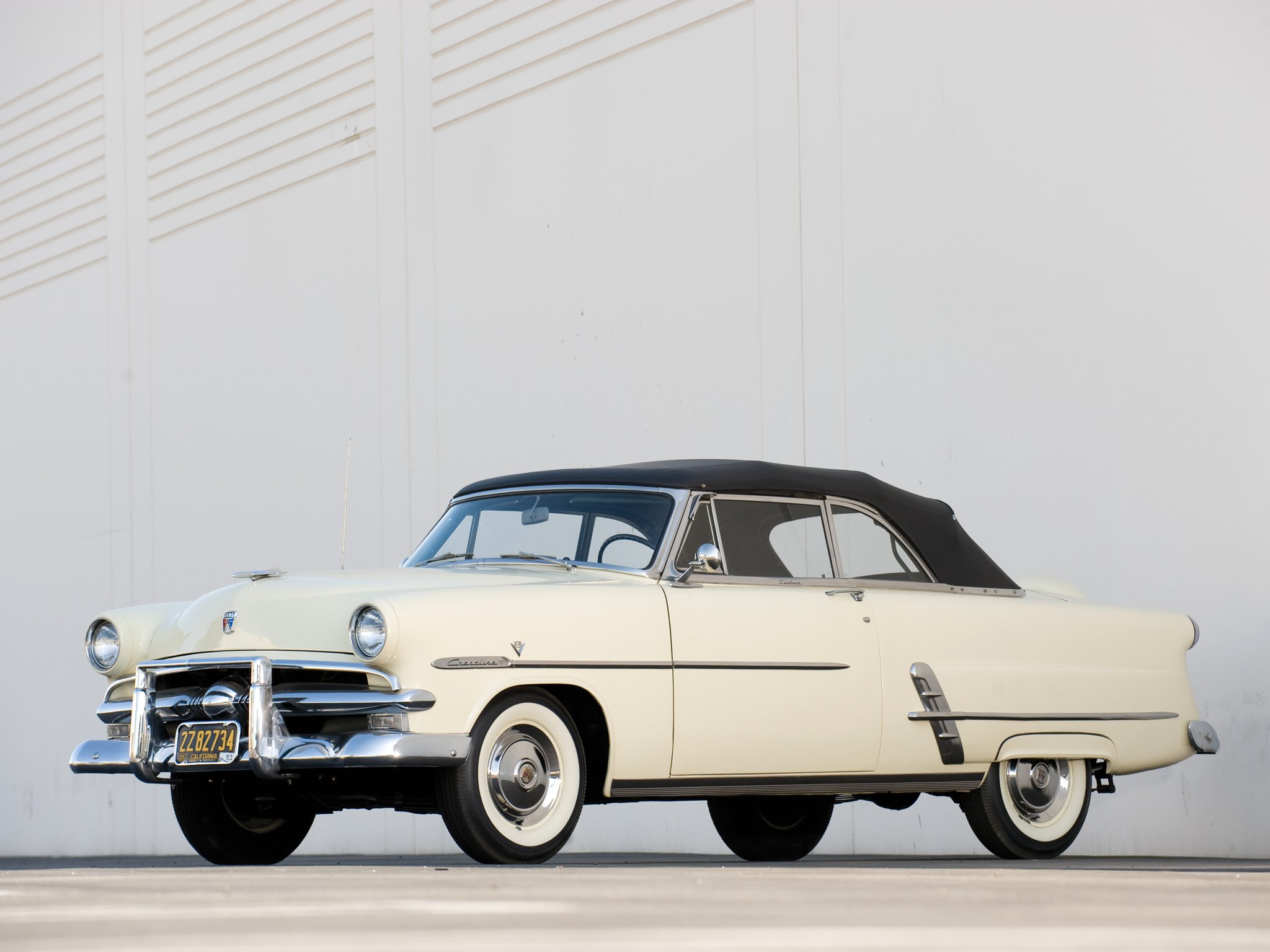 1953, Ford, Crestline, Sunliner, Convertible,  76b , Retro Wallpaper