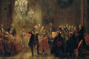 frederick, The, Great, The, Flute, Concert, Of, Sanssouci, Menzel, Painting, Flute, Victorian, Concert