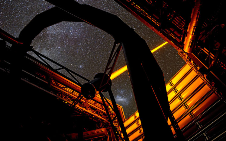 observatory, Night, Stars, Laser, Sky, Sci fi HD Wallpaper Desktop Background