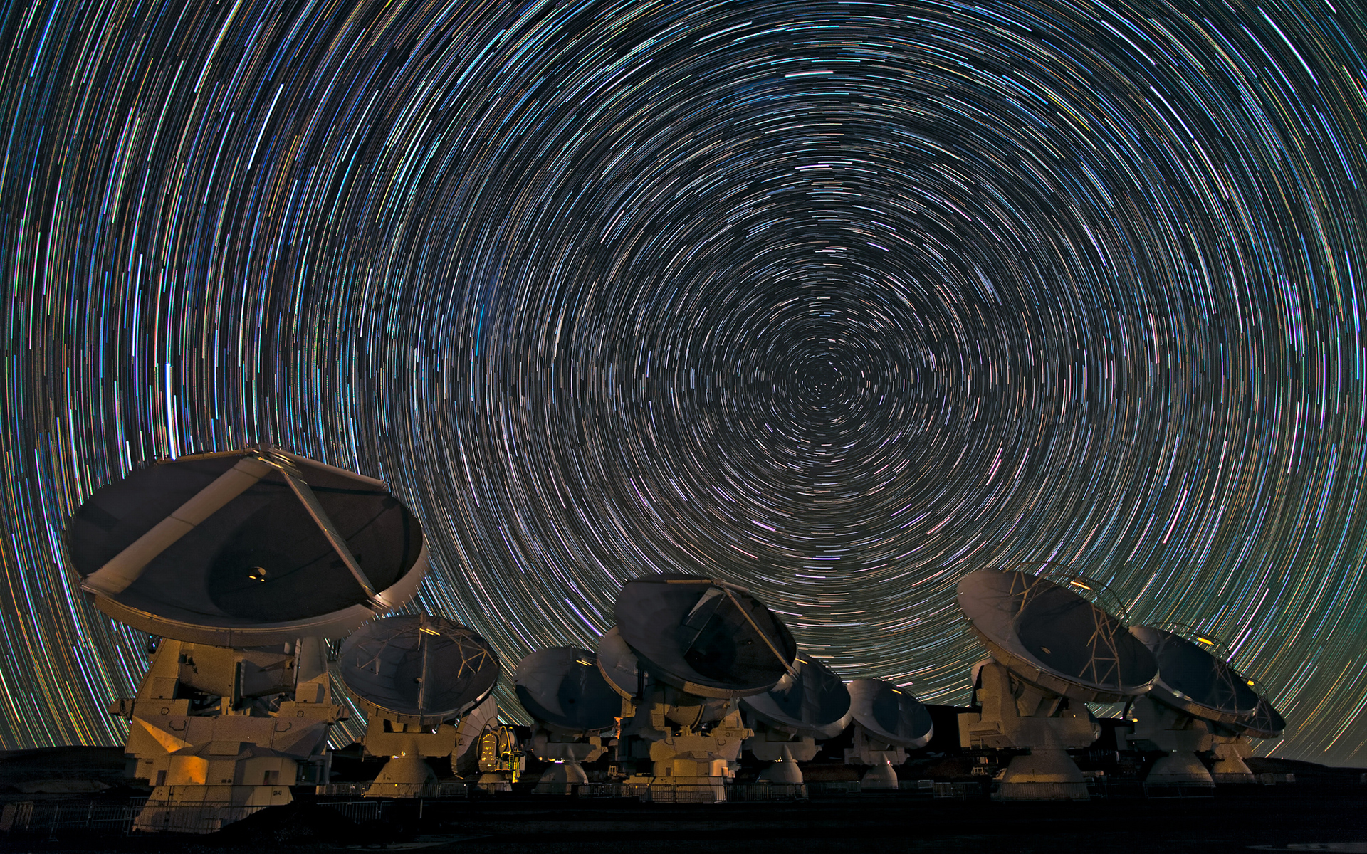 radio, Telescope, Stars, Timelapse, Array, Sky, Technology, Sci fi Wallpaper