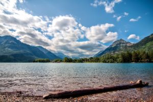 canada, Parks, Lake, Mountains, Sky, Scenery, Waterton, Lakes, Clouds, Nature