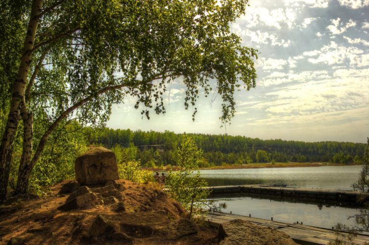 russia, River, Coast, Trees, Nature HD Wallpaper Desktop Background