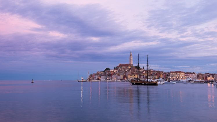 rovinj, Istria, Croatia, Adriatic, Sea, Yacht, Boat, Buildings HD Wallpaper Desktop Background