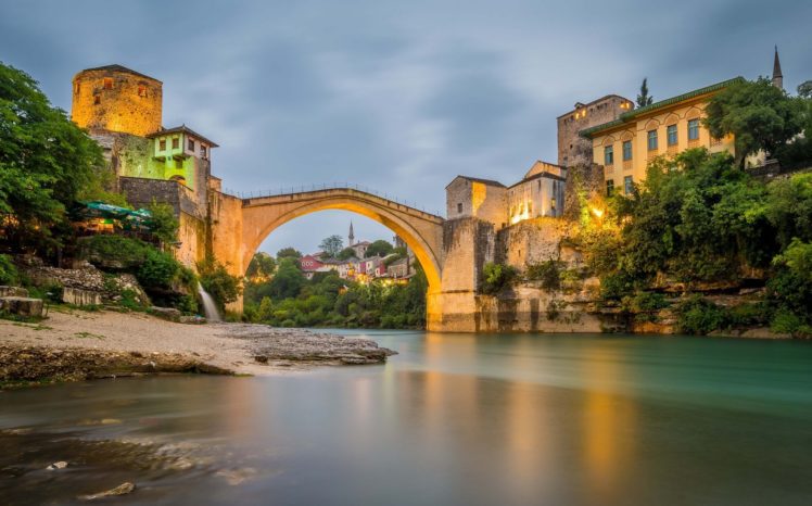 bridge, Mostar, Bosnia, And, Herzegovina, Neretva, Rive, River HD Wallpaper Desktop Background