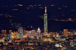 china, Taiwan, Taipei, City, Tower, Night, Sky, Light, Lights