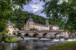 dordogne, River, Brantome, France, The, Dordogne, River, The, Abbey, Bridge, River