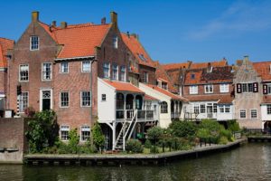 netherlands, House, River, Enkhuizen, Cities