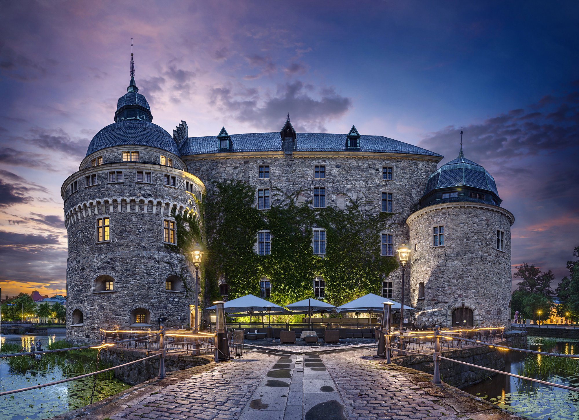 sweden, Castle, Night, Cities Wallpaper