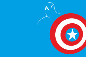 captain, America, Shield, Blue, Minimal, Marvel