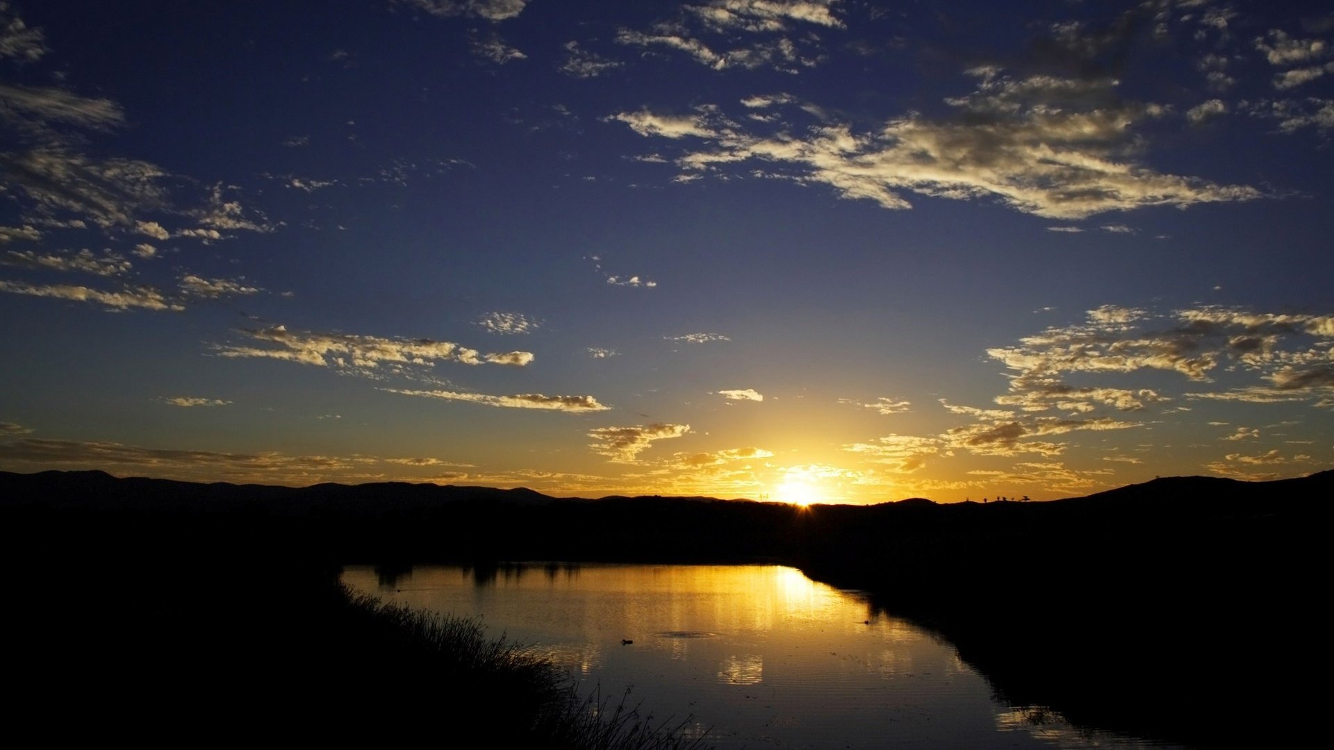 sky, Nature, Blue, Clouds, Sun, Sunset, Orange, Sunrise Wallpaper
