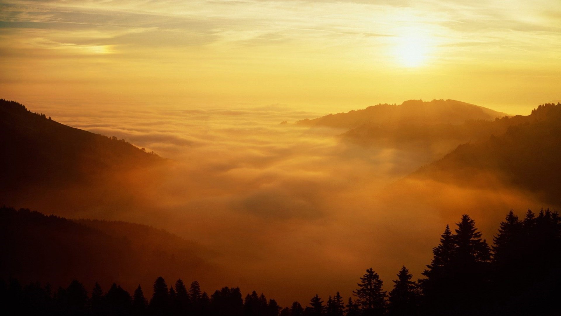 sky, Nature, Blue, Clouds, Sun, Sunset, Orange, Sunrise Wallpaper