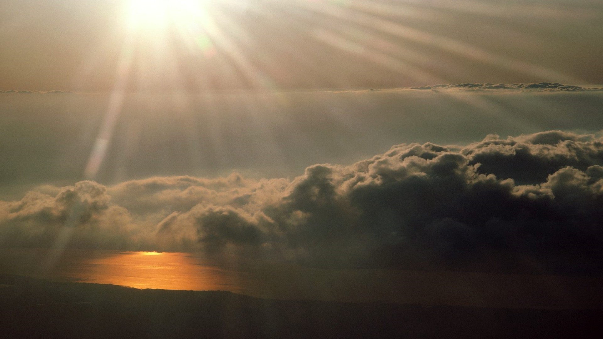 sky, Nature, Blue, Clouds, Sun, Sunset, Orange, Sunrise Wallpaper