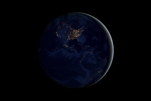 earth, Black, Planet, Lights, Night
