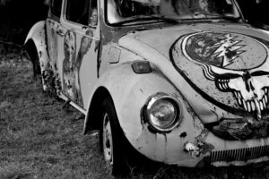 greatful, Dead, Bw, Volkswagen, Bug, Abandon, Deserted, Rust