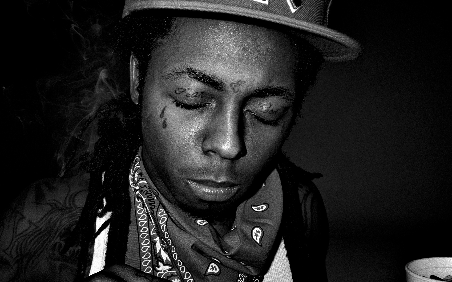 lil, Wayne, Face, Tattoos, Bw Wallpapers HD / Desktop and Mobile