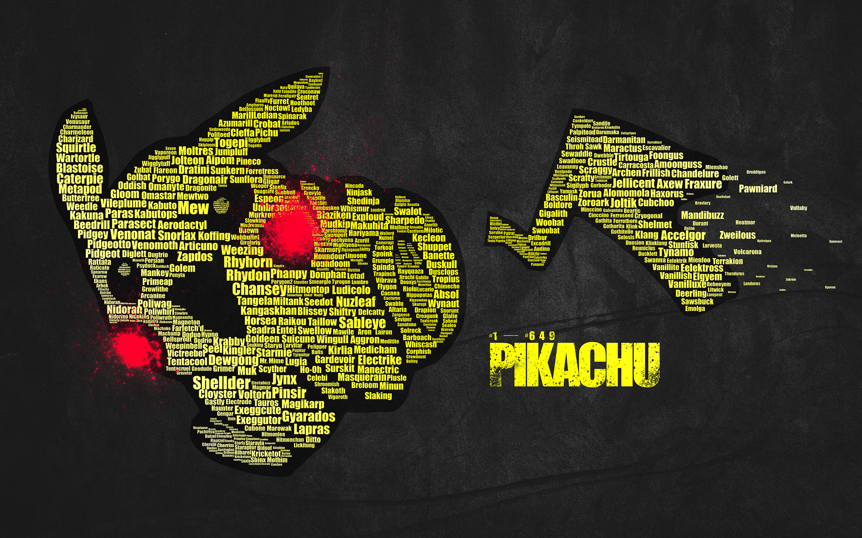pokemon, Pikachu, Typography, Text Wallpaper