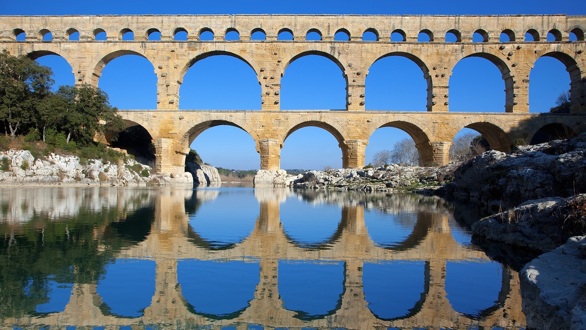 rivers, Gard, Aquaduct, 1920x1080, Wallpaper, Nation, France, Hd Wallpaper