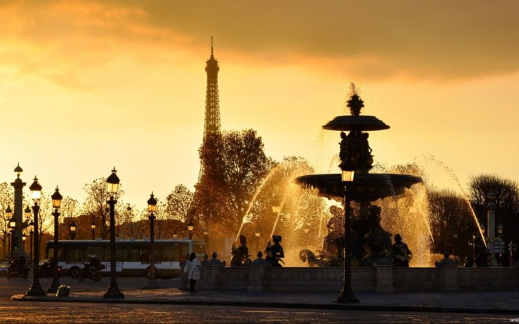 paris, Cityscapes, Lanterns, Fountains, Travel, Eiffel, Tower HD Wallpaper Desktop Background