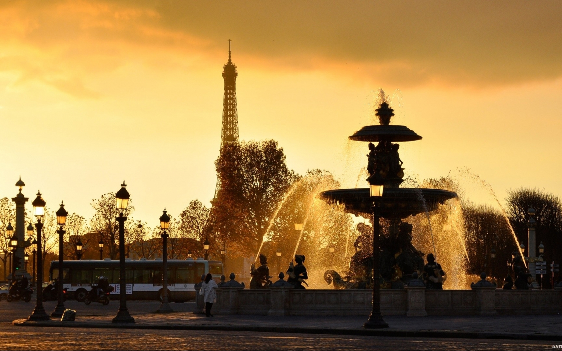 paris, Cityscapes, Lanterns, Fountains, Travel, Eiffel, Tower Wallpaper