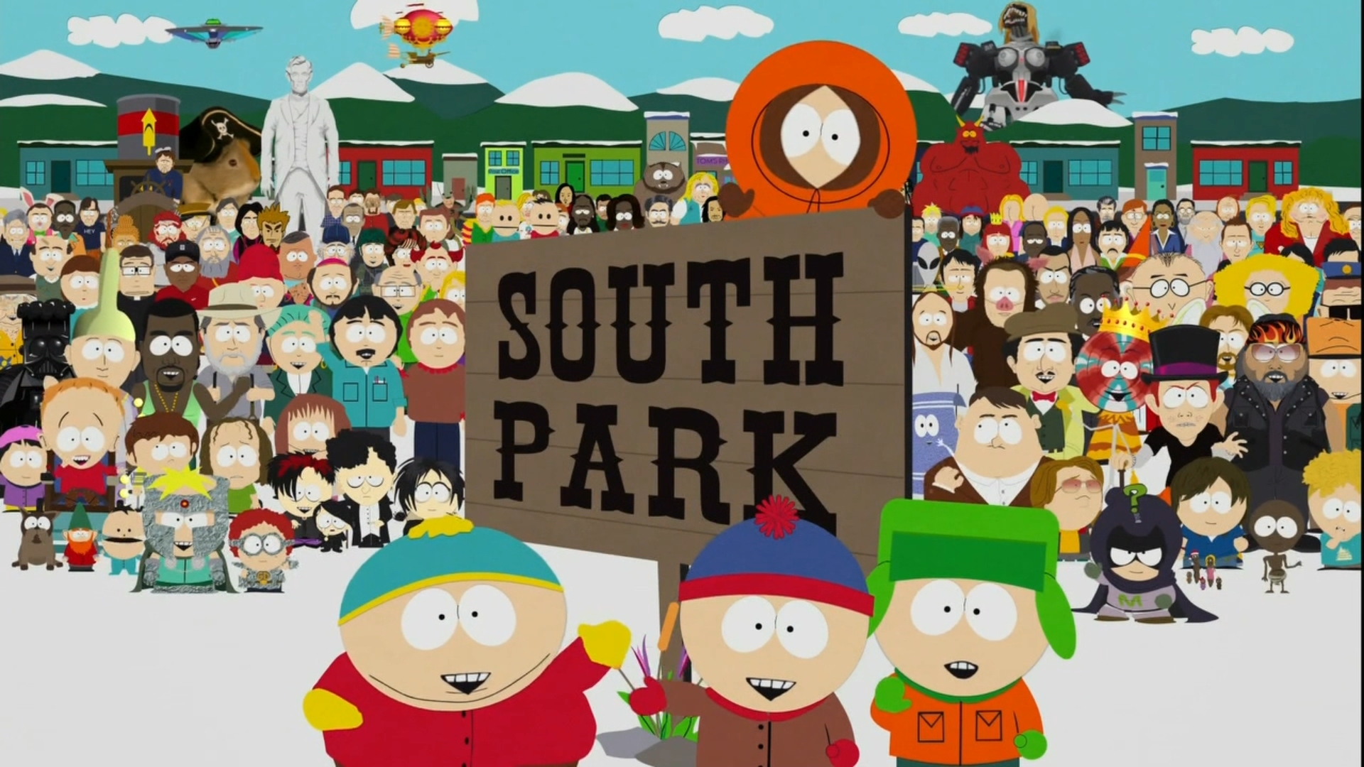 south, Park, Splash, Cartman, Kenny Wallpaper