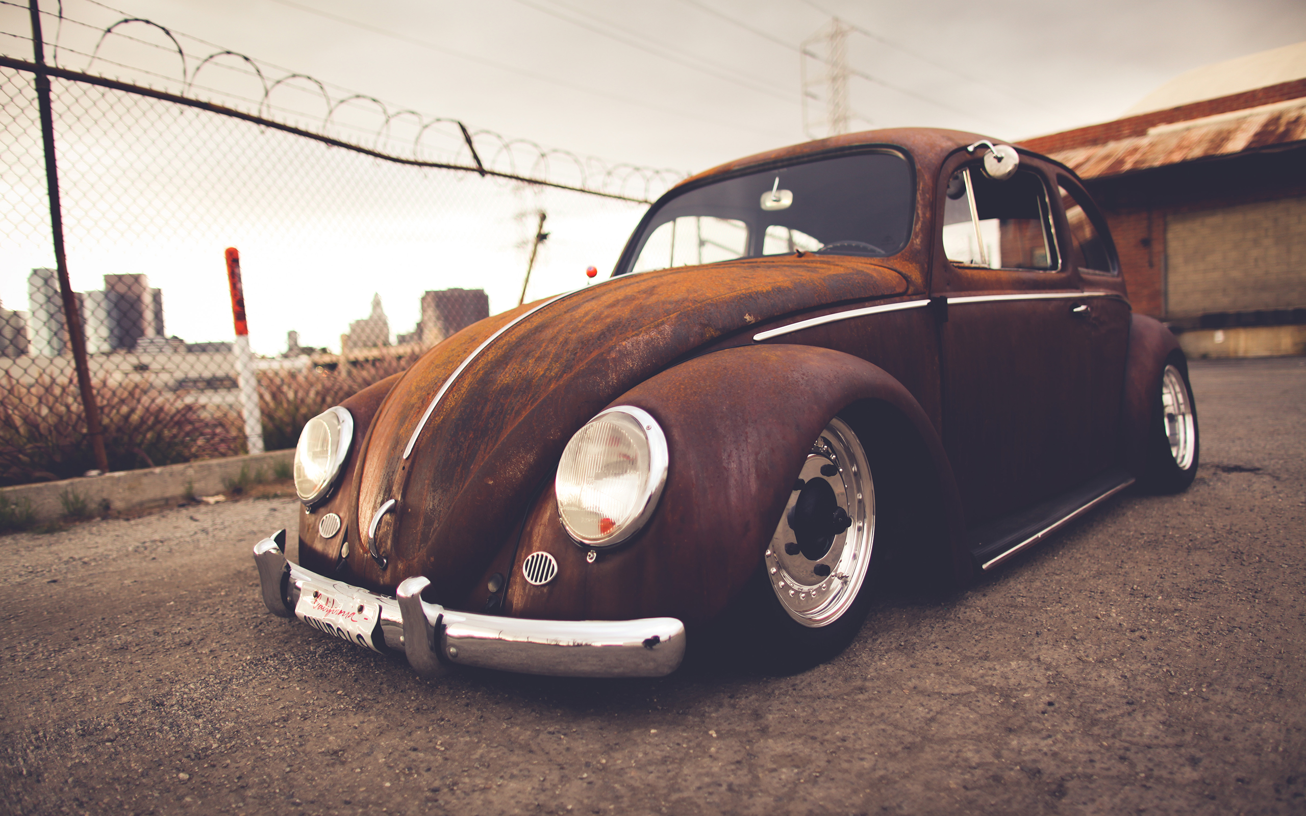 volkswagen, Bug, Classic, Car, Classic, Rust, Warm, Wheel, Tuning, Lowrider Wallpaper