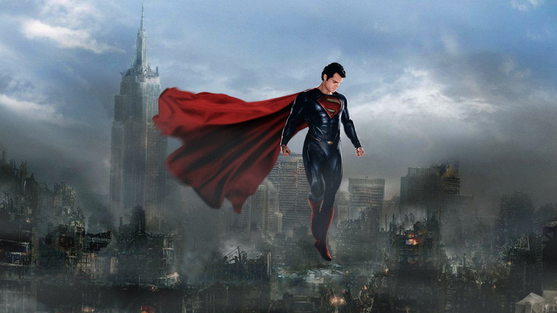 superman,  , Fly, Fog, Super Wallpaper