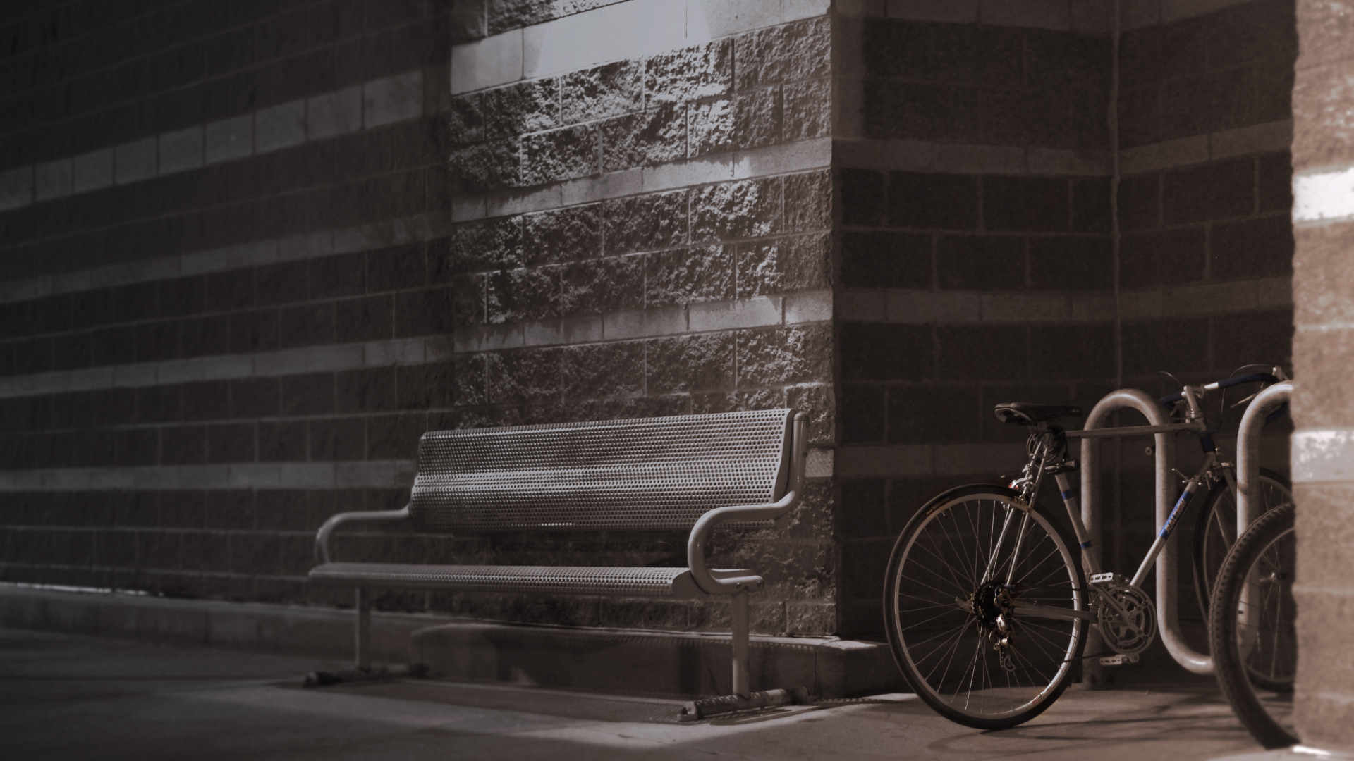 bench, Bicycle Wallpaper