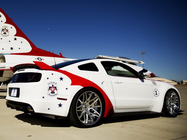 2014, Ford, Mustang, G t, Usa, Air, Force, Thunderbirds, Muscle, Tuning, Hot, Rod, Rods, Military, Jet HD Wallpaper Desktop Background
