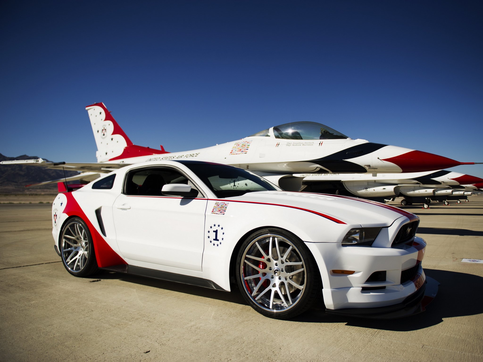 2014, Ford, Mustang, G t, Usa, Air, Force, Thunderbirds, Muscle, Tuning, Hot, Rod, Rods, Military, Jet Wallpaper