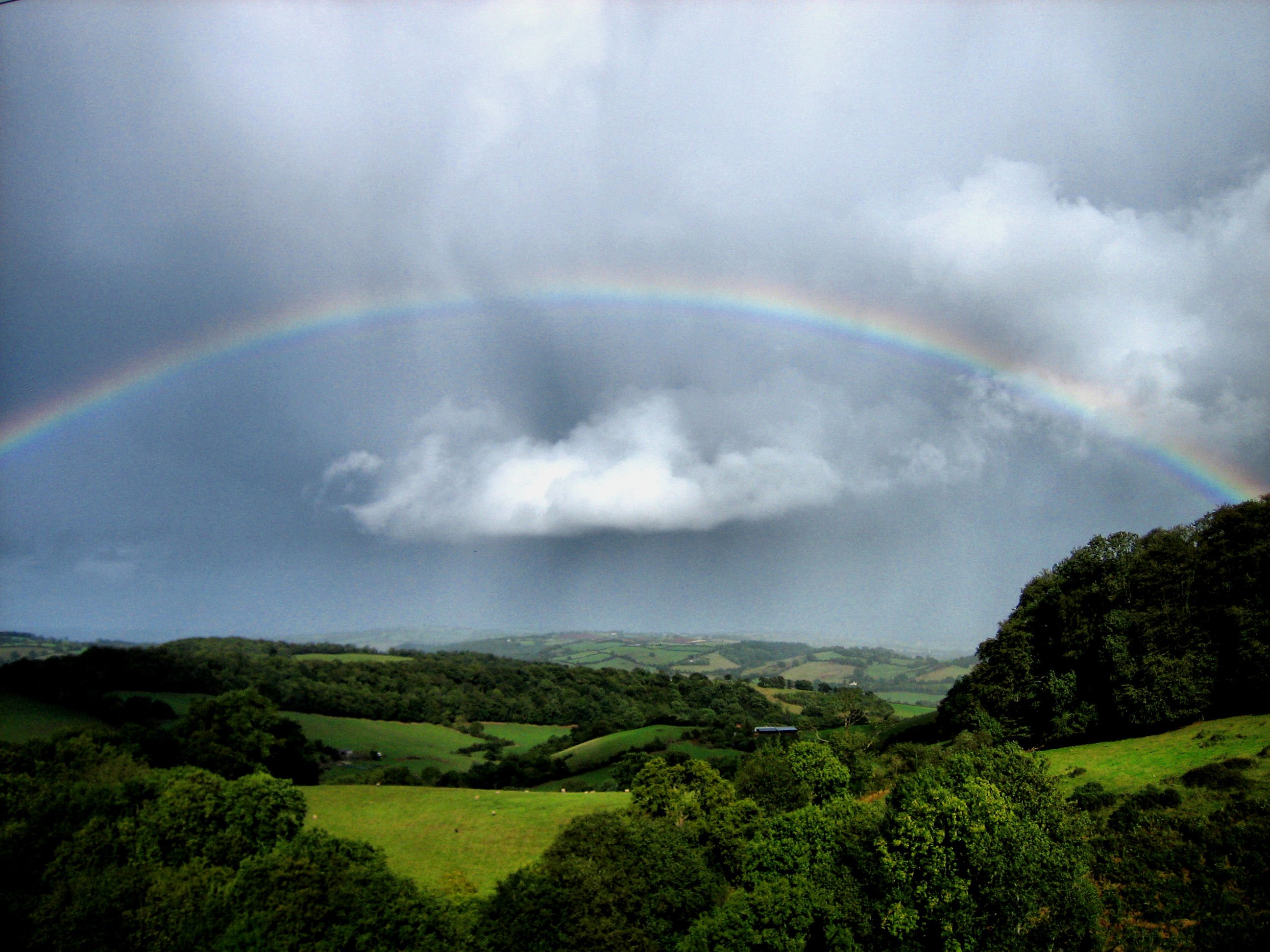 rain, Rainbow, Sky, Nature, Colors, Landscapes Wallpaper