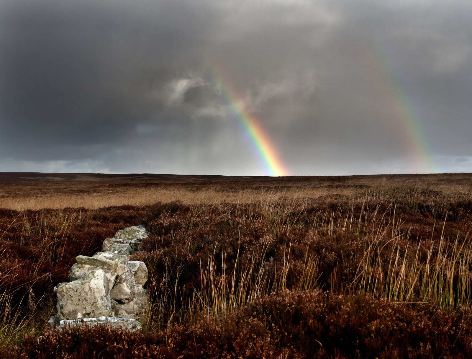 rain, Rainbow, Sky, Nature, Colors, Landscapes Wallpaper