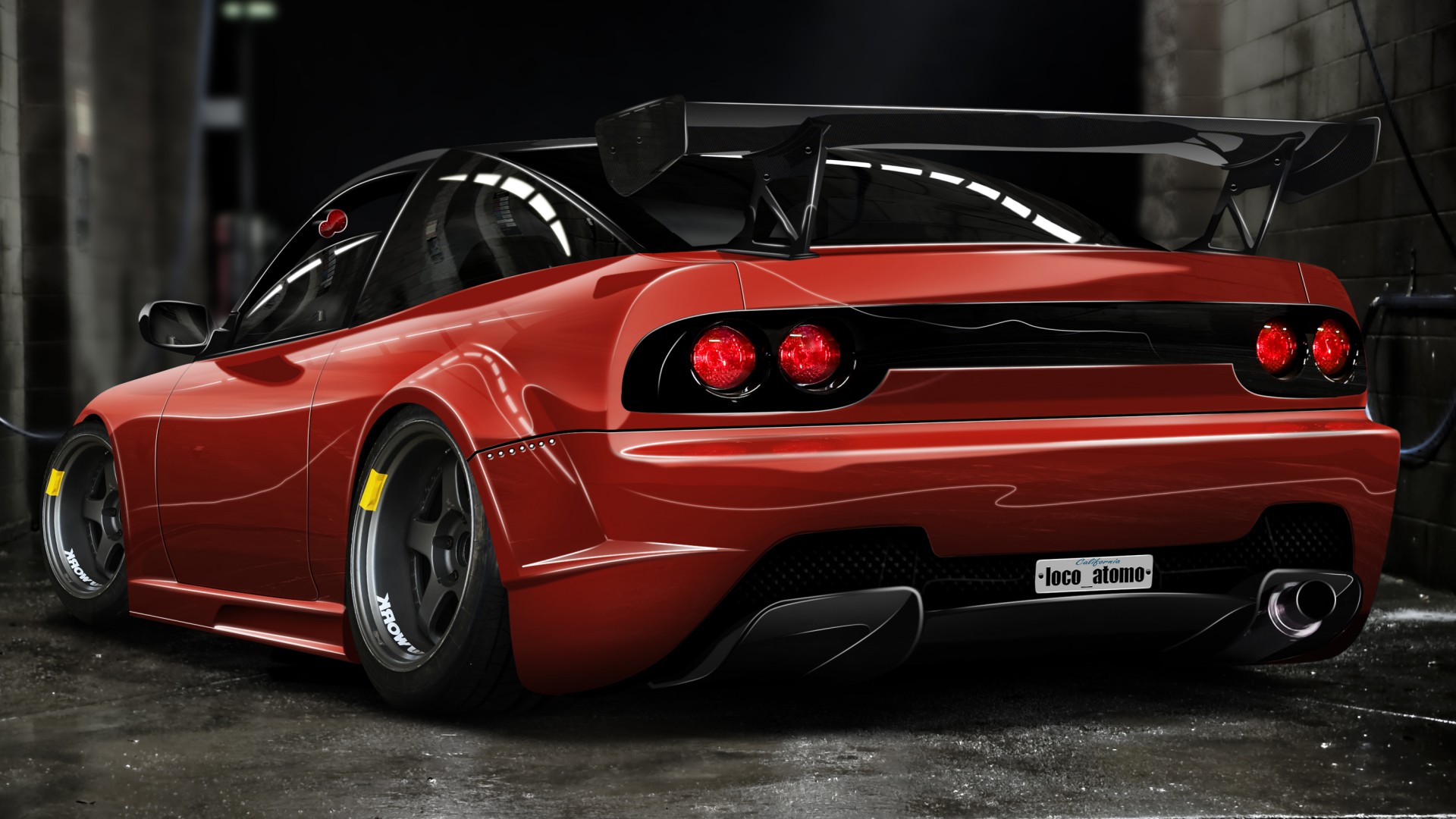 Nissan 240sx Red Rear Nissan Red Tuning Body Kit Wallpapers Hd Desktop And Mobile Backgrounds