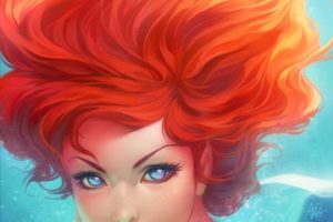 mermaid, Disney, Red, Hair, Girl, Fantasy, Water