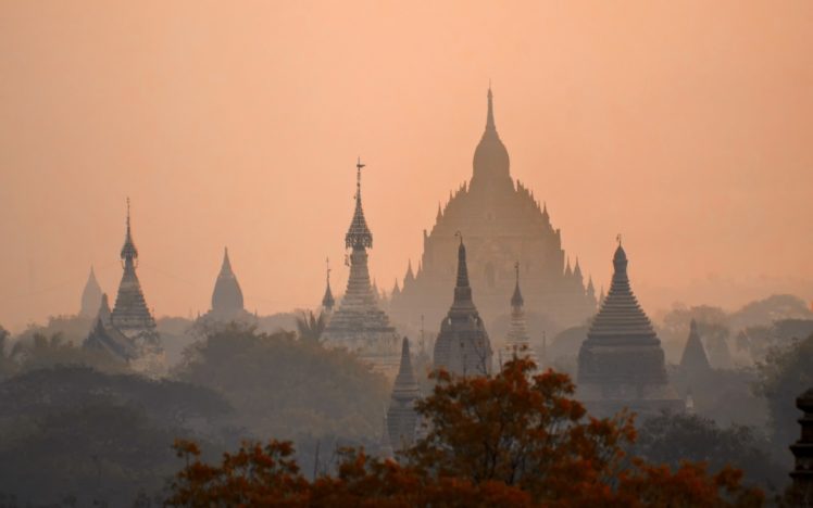 mandalay, Nyaungu, Myanmar, Cities, Temples, Castle, Buildings HD Wallpaper Desktop Background