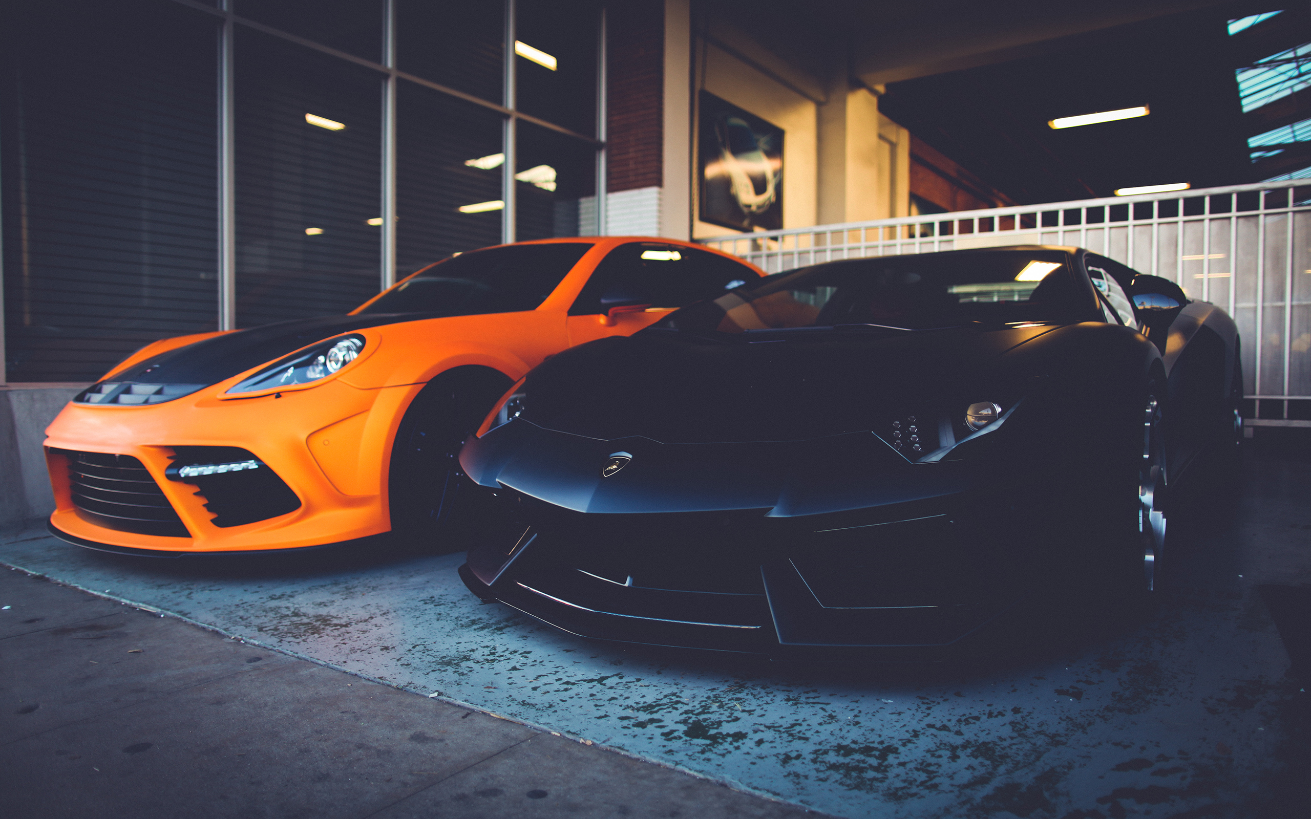 porsche, Panamera, Lamborghini, Aventador, Warm, Supercars Wallpaper