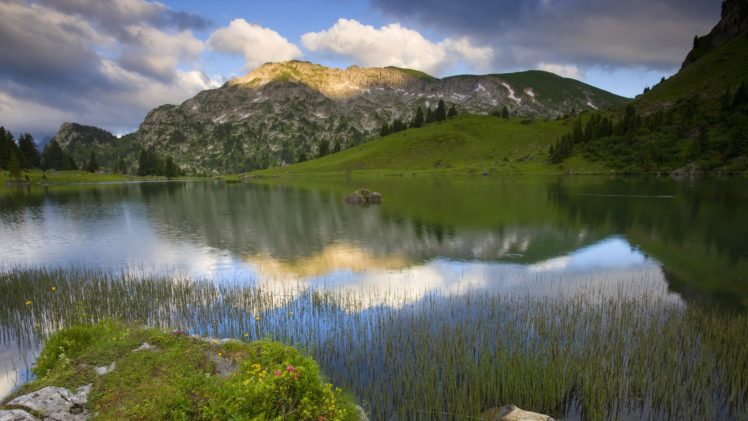 landscape, Nature, Mounain, Sky, Blue, Green HD Wallpaper Desktop Background