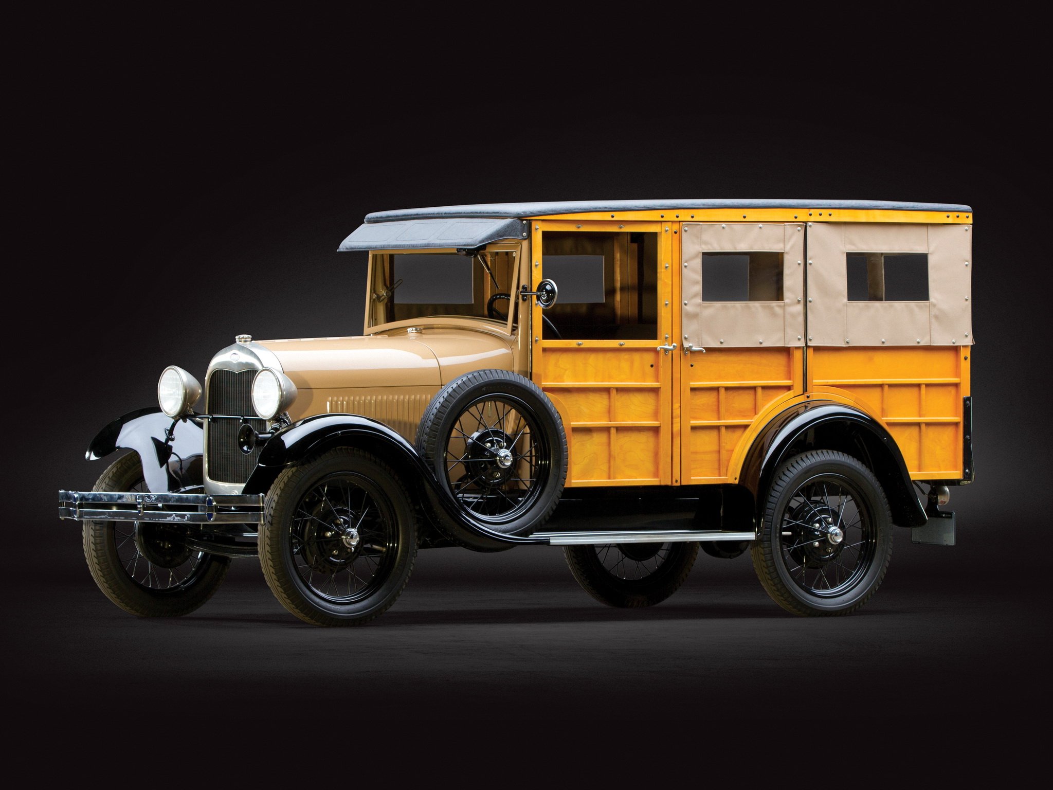 1929, Ford, Model a, Woody, Stationwagon,  150d Wallpaper