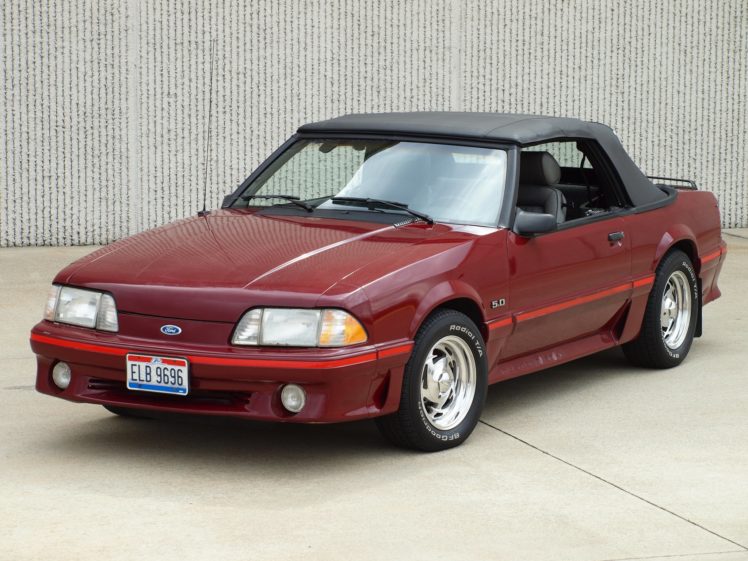 1987 93, Ford, Mustang, G t, Convertible, Muscle HD Wallpaper Desktop Background