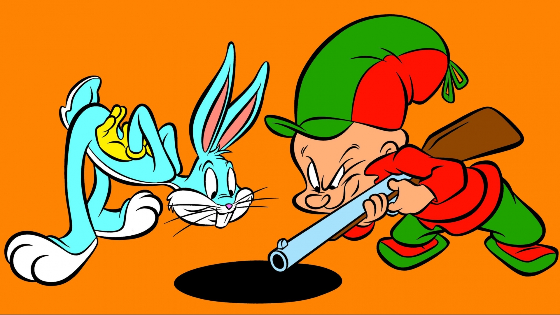 bugs, Bunny, Elmer, Fudd Wallpaper