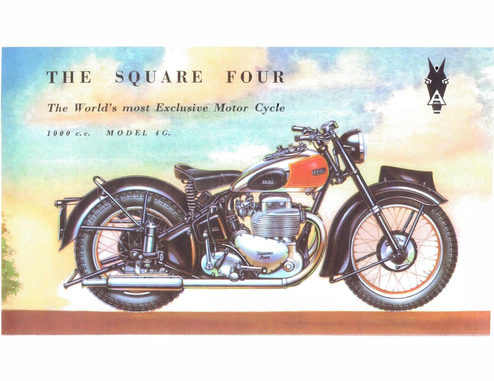 ariel, Square, Four, Motorbike, Motorcycle, Bike Wallpaper