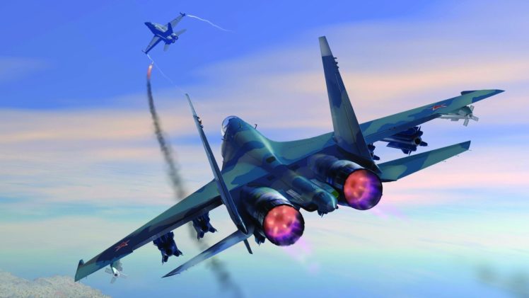 jet, Military, Missile, Sky, Battle HD Wallpaper Desktop Background