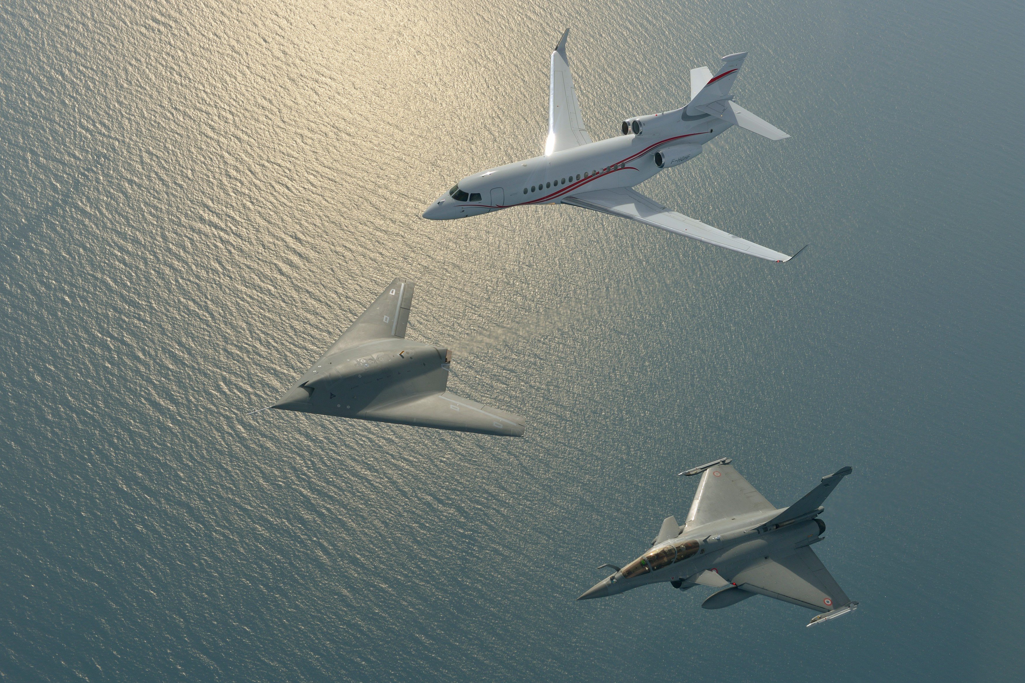 dassault, Falcon, 7x,  , Dassault, Rafale,  , Dassault, Neuron Wallpaper